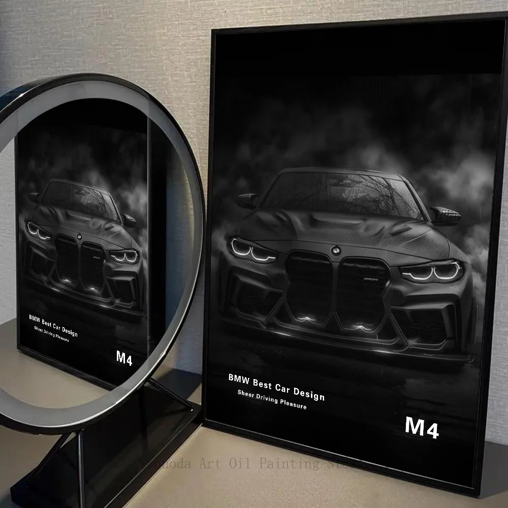 BMW Black and White Posters