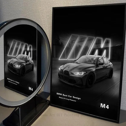 BMW Black and White Posters