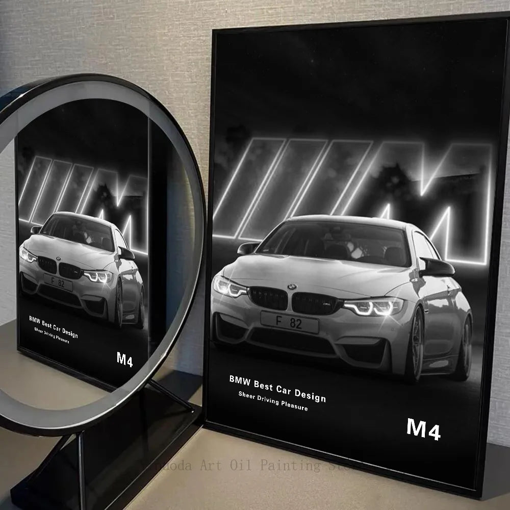 BMW Black and White Posters