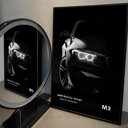 BMW Black and White Posters