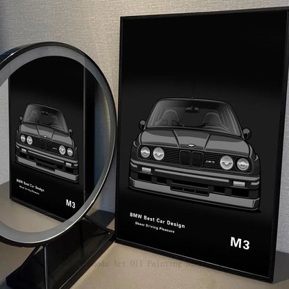 BMW Black and White Posters