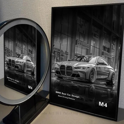 BMW Black and White Posters