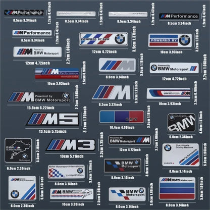 BMW M Series Decal Stickers