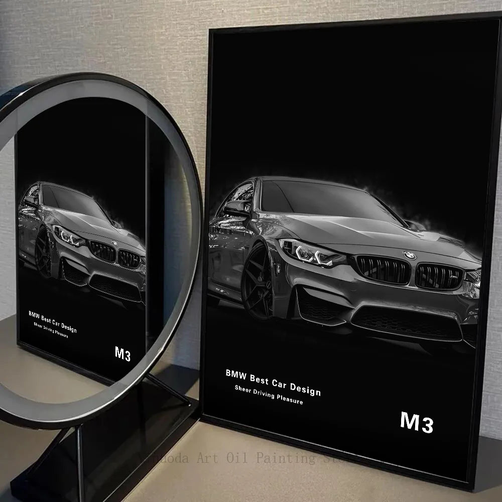 BMW Black and White Posters