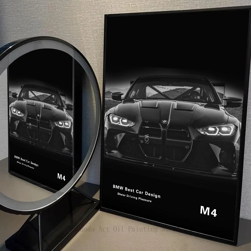 BMW Black and White Posters